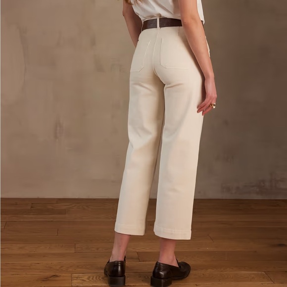 Maison 123 Paris Selyna Denim Trouser Pant FR34 US4 crop - Picture 4 of 8